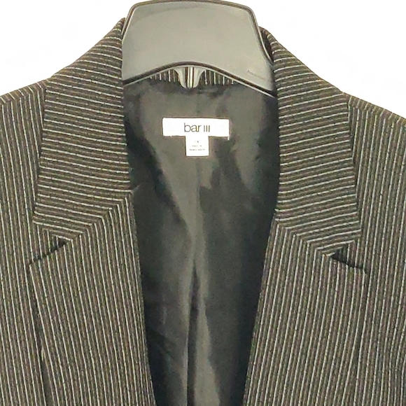 Bar III Trendy Plus Size Striped Blazer - Picture 6 of 10